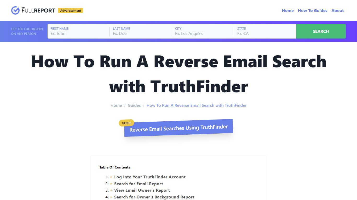 How To Run A Reverse Email Search with TruthFinder